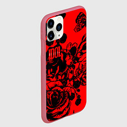 Чехол iPhone 11 Pro матовый Билли Айдол rock rose band, цвет: 3D-малиновый — фото 2