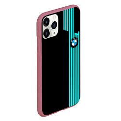 Чехол iPhone 11 Pro матовый BMW sport line geometry, цвет: 3D-малиновый — фото 2