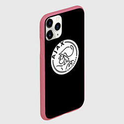 Чехол iPhone 11 Pro матовый Ajax fc белое лого, цвет: 3D-малиновый — фото 2