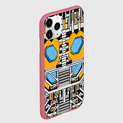 Чехол iPhone 11 Pro матовый Броня бамблби трансформеры, цвет: 3D-малиновый — фото 2