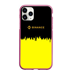 Чехол iPhone 11 Pro матовый Binance биржа краски, цвет: 3D-малиновый