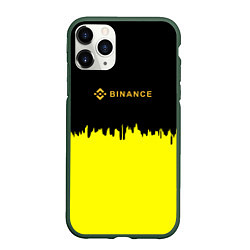 Чехол iPhone 11 Pro матовый Binance биржа краски, цвет: 3D-темно-зеленый