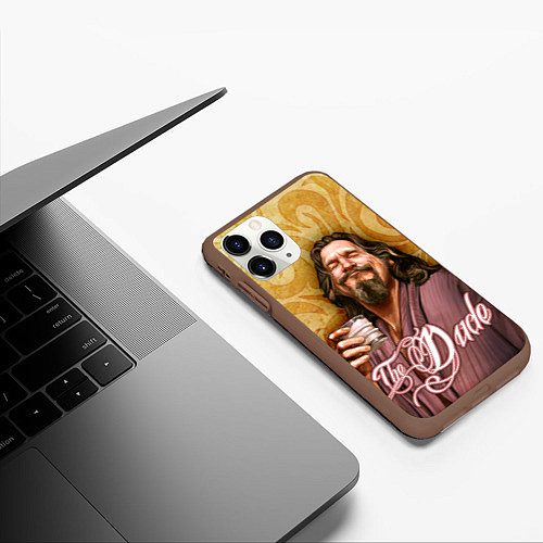 Чехол iPhone 11 Pro матовый The Big Lebowski dude / 3D-Коричневый – фото 3