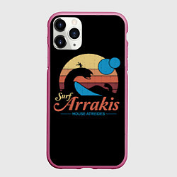Чехол iPhone 11 Pro матовый Арракис Дюна Шаи-Хулуд, цвет: 3D-малиновый
