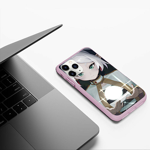 Чехол iPhone 11 Pro матовый Sousou no Frieren Фрирен magic / 3D-Розовый – фото 3