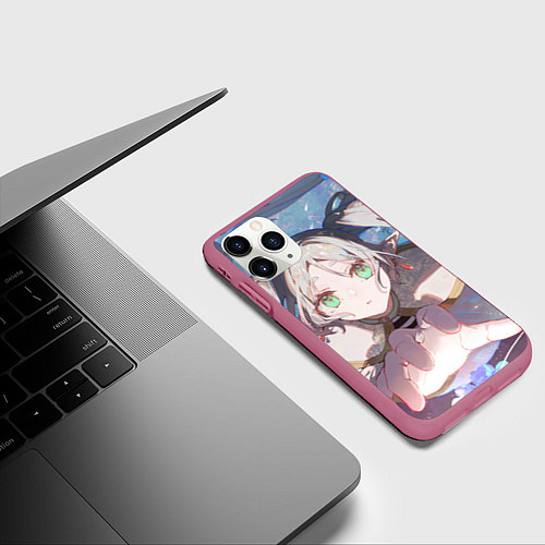 Чехол iPhone 11 Pro матовый Sousou no Frieren Фрирен memories / 3D-Малиновый – фото 3