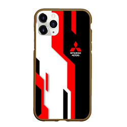 Чехол iPhone 11 Pro матовый Mitsubishi red uniform, цвет: 3D-коричневый