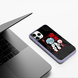 Чехол iPhone 11 Pro матовый Evangelion - Рей Аянами, цвет: 3D-светло-сиреневый — фото 2