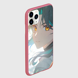 Чехол iPhone 11 Pro матовый Genshin Impact Xiao Adept smile, цвет: 3D-малиновый — фото 2