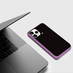 Чехол iPhone 11 Pro матовый Маленькое сердце, цвет: 3D-фиолетовый — фото 2