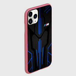 Чехол iPhone 11 Pro матовый Синяя броня - M-power, цвет: 3D-малиновый — фото 2