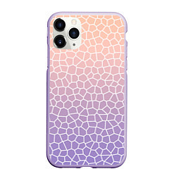 Чехол iPhone 11 Pro матовый Паттерн мозаика светло-сиреневый, цвет: 3D-светло-сиреневый