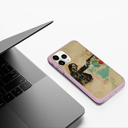 Чехол iPhone 11 Pro матовый Джон Уик в стиле гранж, цвет: 3D-розовый — фото 2