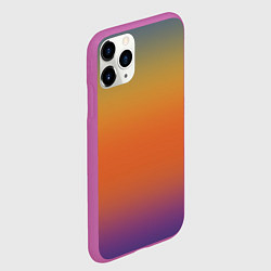 Чехол iPhone 11 Pro матовый Градиент цвета заката, цвет: 3D-фиолетовый — фото 2