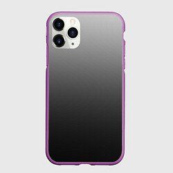 Чехол iPhone 11 Pro матовый От серого к черному оттенки серого, цвет: 3D-фиолетовый