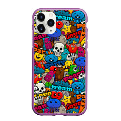 Чехол iPhone 11 Pro матовый Dream love party, цвет: 3D-фиолетовый