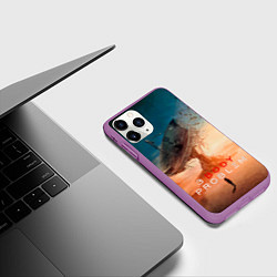 Чехол iPhone 11 Pro матовый Задача трёх тел, цвет: 3D-фиолетовый — фото 2