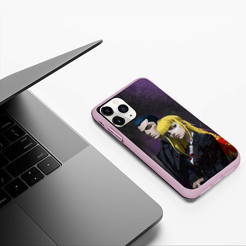 Чехол iPhone 11 Pro матовый Ведьма и зверь - Маг и путеводитель / 3D-Розовый – фото 3