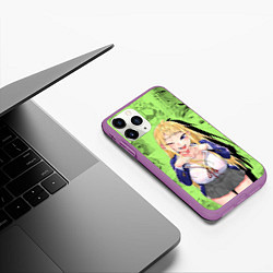 Чехол iPhone 11 Pro матовый Досанко гяру чудо как милы - манга, цвет: 3D-фиолетовый — фото 2