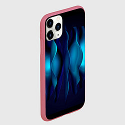 Чехол iPhone 11 Pro матовый Объемные пластины шаром, цвет: 3D-малиновый — фото 2