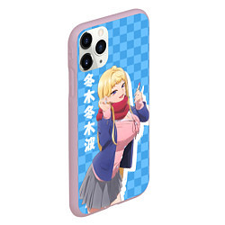 Чехол iPhone 11 Pro матовый Dosanko Gyaru Is Mega Cute - Fuyuki Minami, цвет: 3D-розовый — фото 2