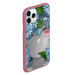 Чехол iPhone 11 Pro матовый Touhou Project Когаса Татара слёзы на глазах, цвет: 3D-малиновый — фото 2