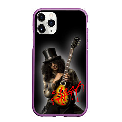 Чехол iPhone 11 Pro матовый Slash музыкант группы Guns N Roses