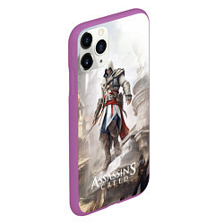 Чехол iPhone 11 Pro матовый Assassins creed town, цвет: 3D-фиолетовый — фото 2