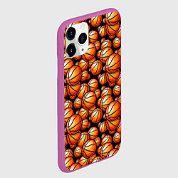 Чехол iPhone 11 Pro матовый Баскетбольные мячики, цвет: 3D-фиолетовый — фото 2