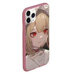 Чехол iPhone 11 Pro матовый Touhou Project Flandre милая, цвет: 3D-малиновый — фото 2