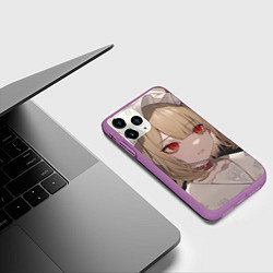 Чехол iPhone 11 Pro матовый Touhou Project Flandre милая, цвет: 3D-фиолетовый — фото 2