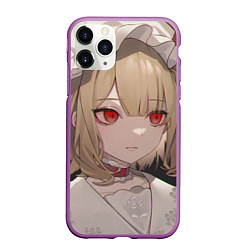 Чехол iPhone 11 Pro матовый Touhou Project Flandre милая, цвет: 3D-фиолетовый