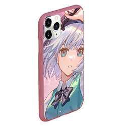 Чехол iPhone 11 Pro матовый Touhou Project Youmu Konpaku мило, цвет: 3D-малиновый — фото 2