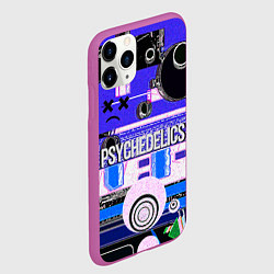 Чехол iPhone 11 Pro матовый Psychedelics, цвет: 3D-фиолетовый — фото 2