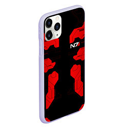 Чехол iPhone 11 Pro матовый Mass Effect - Red armor, цвет: 3D-светло-сиреневый — фото 2