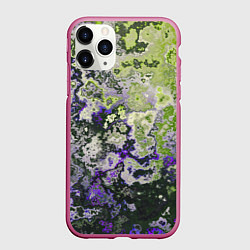Чехол iPhone 11 Pro матовый Абстрактный эффект ржавчины, цвет: 3D-малиновый