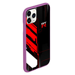 Чехол iPhone 11 Pro матовый Nissan GTR - Cyber, цвет: 3D-фиолетовый — фото 2