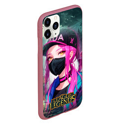 Чехол iPhone 11 Pro матовый League Of Legends Akali Kda, цвет: 3D-малиновый — фото 2