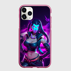 Чехол iPhone 11 Pro матовый League of Legends Kaisa Kda style, цвет: 3D-малиновый