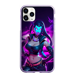 Чехол iPhone 11 Pro матовый League of Legends Kaisa Kda style, цвет: 3D-светло-сиреневый