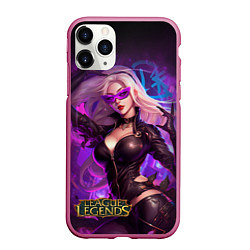 Чехол iPhone 11 Pro матовый League of Legends Kaisa Kda style, цвет: 3D-малиновый