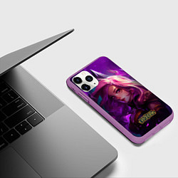 Чехол iPhone 11 Pro матовый League of Legends Kaisa Kda style, цвет: 3D-фиолетовый — фото 2