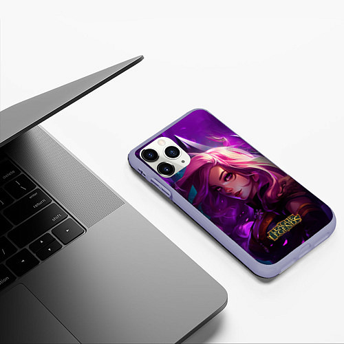 Чехол iPhone 11 Pro матовый League of Legends Kaisa Kda style / 3D-Светло-сиреневый – фото 3