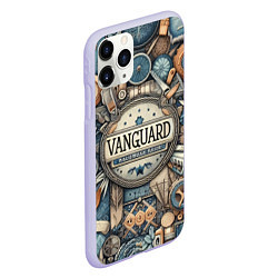 Чехол iPhone 11 Pro матовый Vanguard composition - ai art, цвет: 3D-светло-сиреневый — фото 2