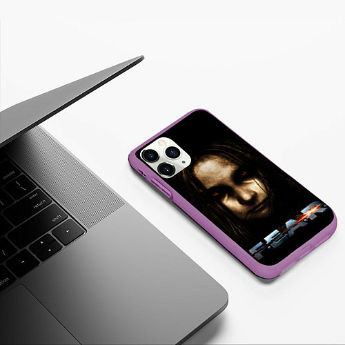 Чехол iPhone 11 Pro матовый FEAR - Alma / 3D-Фиолетовый – фото 3