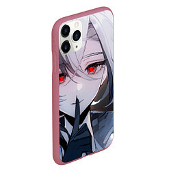 Чехол iPhone 11 Pro матовый Genshin Impact Арлекино smile quiet, цвет: 3D-малиновый — фото 2