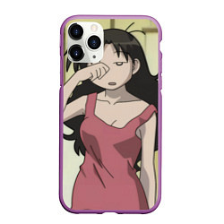 Чехол iPhone 11 Pro матовый Azumanga Daioh Юкари Танидзаки, цвет: 3D-фиолетовый