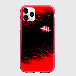 Чехол iPhone 11 Pro матовый Dead by daylight огненный, цвет: 3D-малиновый