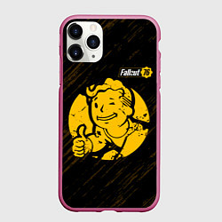 Чехол iPhone 11 Pro матовый Fallout фоллаут, цвет: 3D-малиновый