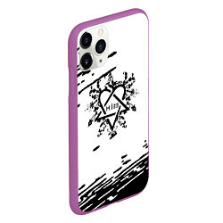 Чехол iPhone 11 Pro матовый Him метал, цвет: 3D-фиолетовый — фото 2